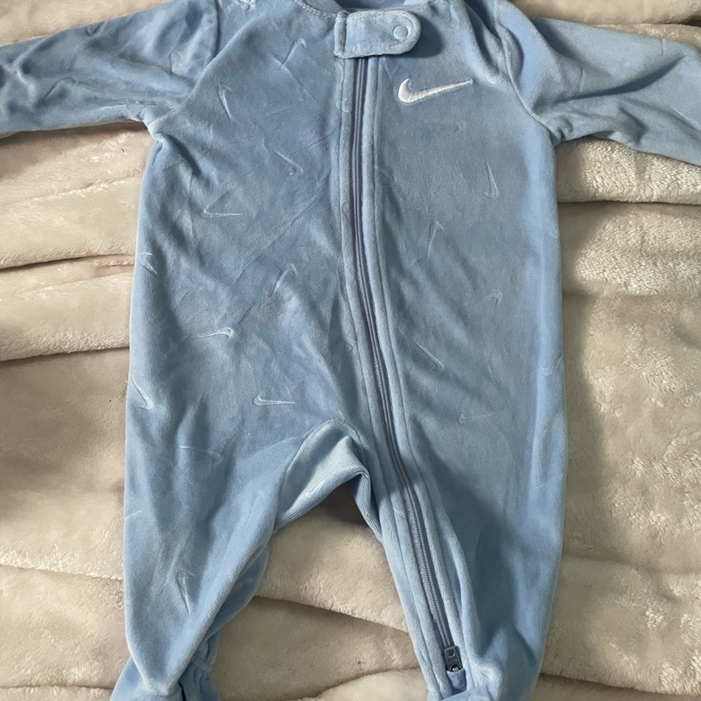 Nike Light Blue Baby Footie